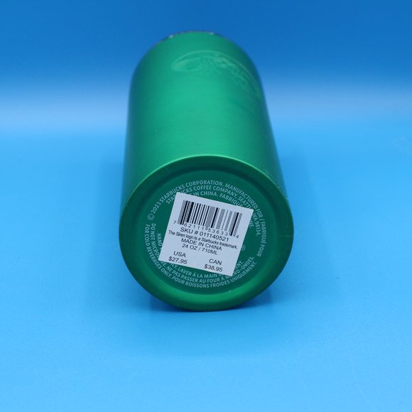 Starbucks Spring 2023 Green Soft Touch 24oz Stainless Steel Tumbler - Picture 3 of 5